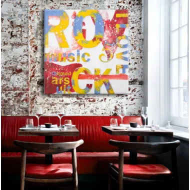 OBRAZ NA PŁÓTNIE MUSIC 100X3,5X100 cm